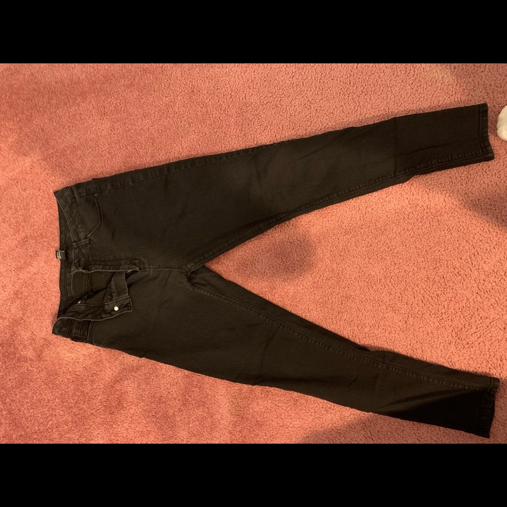 Worn once high rise black skinny jeans